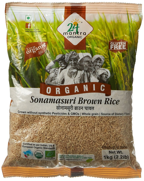 24 Mantra Organic Sonamasuri Raw Semi Brown Rice